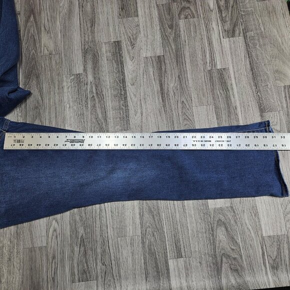 Old Navy Jeans Womens 14 Blue Mid Rise Kicker Boot Cut Stretch Denim Casual - Picture 9 of 11